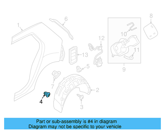 Wheelhouse Liner Retainer Nut N-106-213-01 - View 187