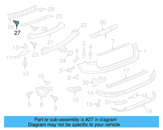 Wheelhouse Liner Retainer Nut N-106-213-01 - View 34