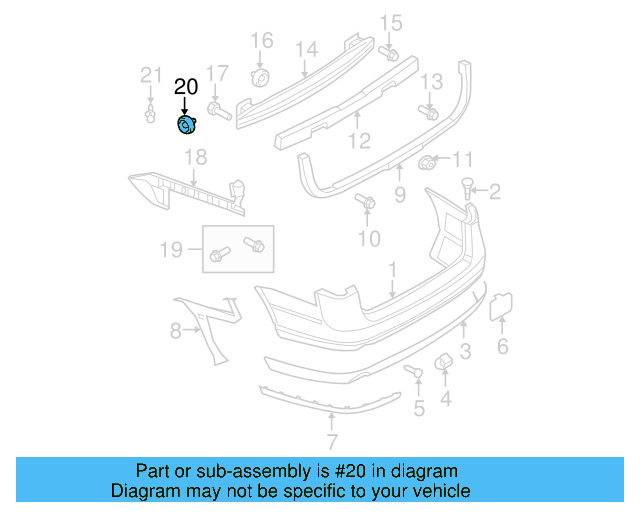 Wheelhouse Liner Retainer Nut N-106-213-01 - View 105