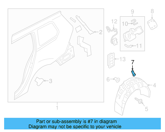 Wheelhouse Liner Retainer Nut N-106-213-01 - View 175
