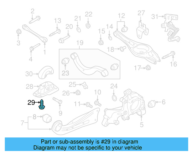 Trailing Arm Mount Bolt N-107-695-01 - View 53