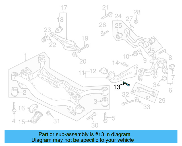 Trailing Arm Mount Bolt N-106-284-01 - View 52