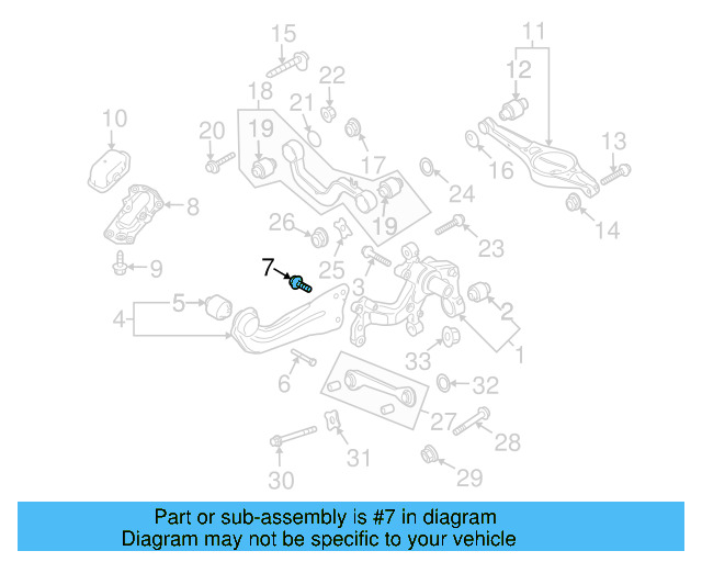 Trailing Arm Mount Bolt N-106-284-01 - View 56
