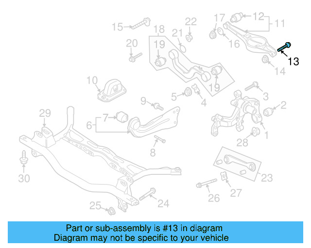 Lower Control Arm Mount Bolt N-106-286-01 - View 18