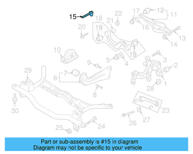 Lower Control Arm Mount Bolt N-106-286-01 - View 19