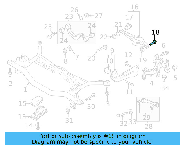 Lower Control Arm Mount Bolt N-106-286-01 - View 49