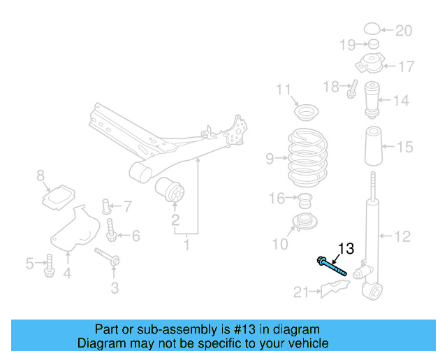 Lower Control Arm Mount Bolt N-106-286-01 - View 22