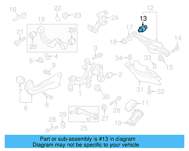Lower Control Arm Mount Bolt N-106-286-01 - View 58