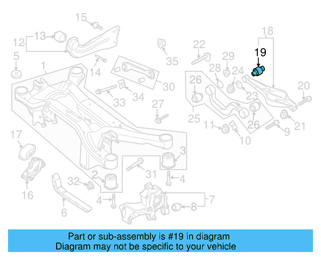 Lower Control Arm Mount Bolt N-106-286-01 - View 63