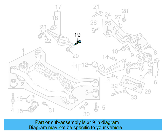 Lower Control Arm Mount Bolt N-106-286-01 - View 60