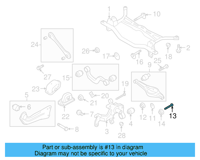 Lower Control Arm Mount Bolt N-106-286-01 - View 26