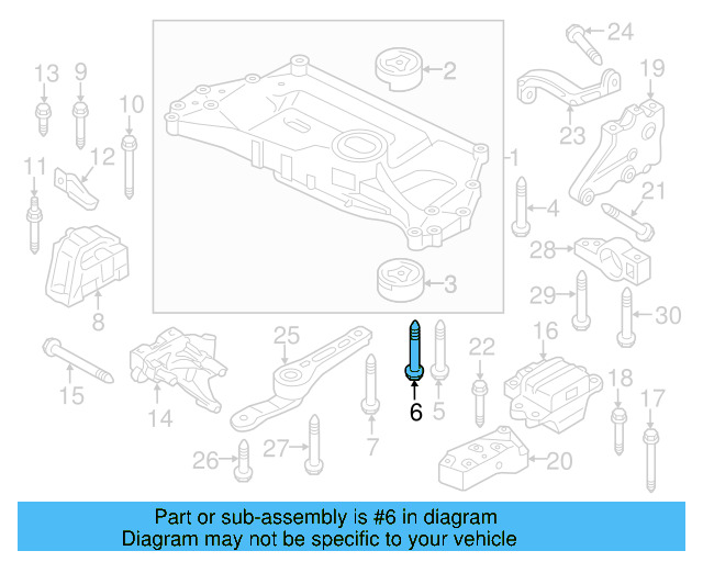Engine Cradle Mount Bolt N-105-580-02 - View 105