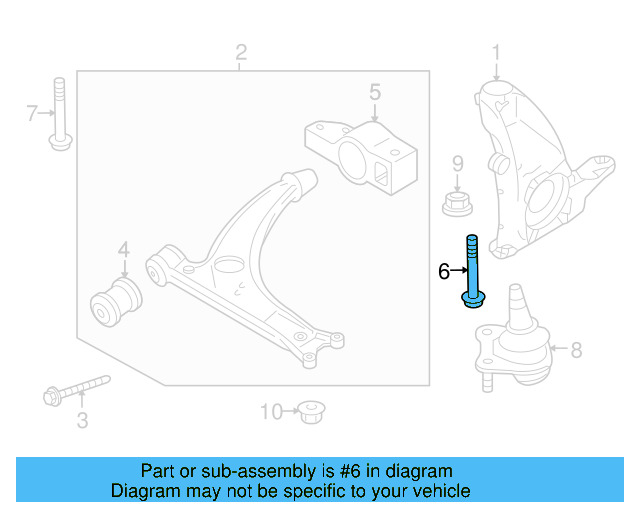Lateral Arm Bolt N-106-403-01