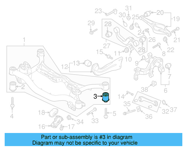 Upper Control Arm Mount Bolt N-105-607-02 - View 24