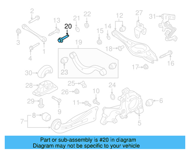 Upper Control Arm Adjust Bolt WHT-000-227 - View 91