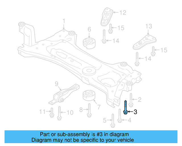 Lower Control Arm Mount Bolt N-106-405-01 - View 104