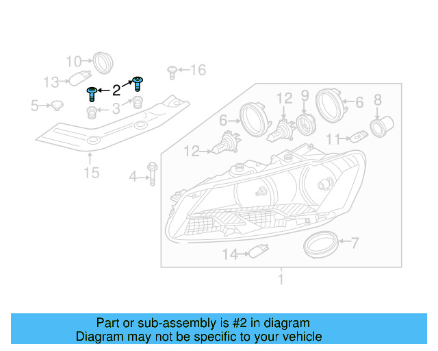 Headlamp Assembly Screw N-106-444-03