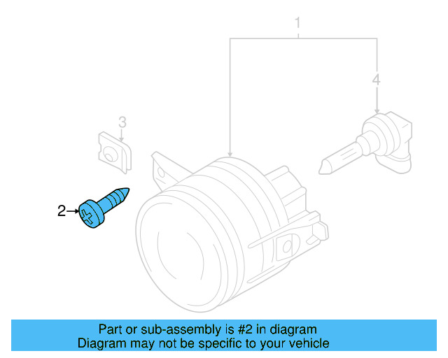 Fog Lamp Assembly Screw N-106-663-02 - View 14