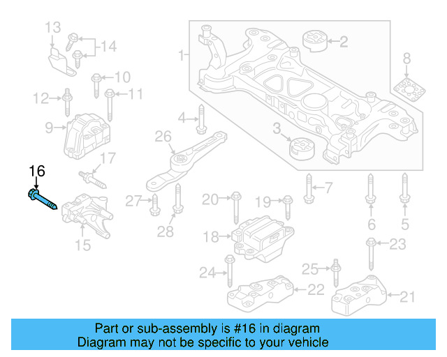 Mount Bracket Mount Bolt N-106-833-01 - View 9