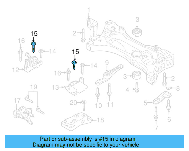 Motor Mount Mount Bolt N-107-069-01 - View 147