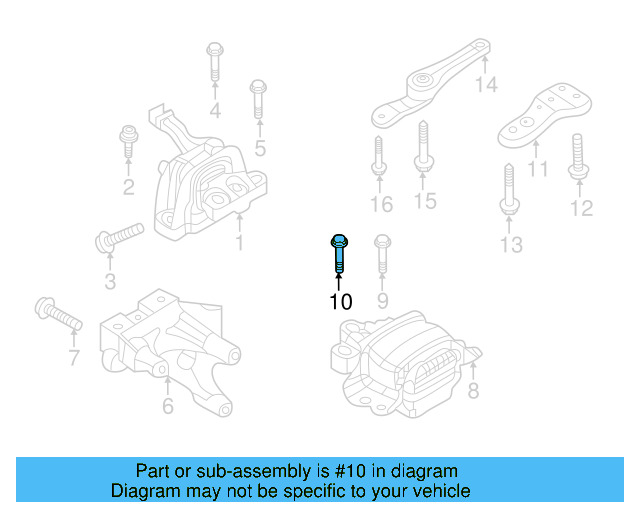 Motor Mount Mount Bolt N-105-524-04 - View 28