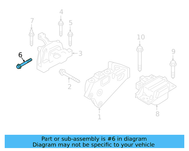 Motor Mount Mount Bolt N-912-040-01 - View 5