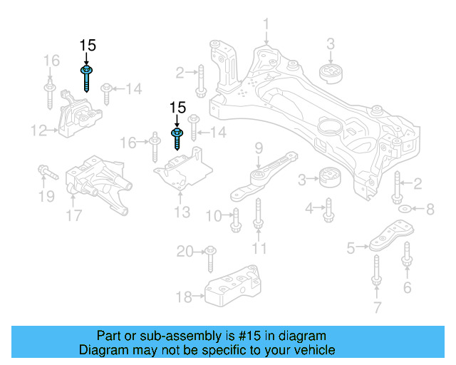 Motor Mount Mount Bolt N-107-069-01 - View 23