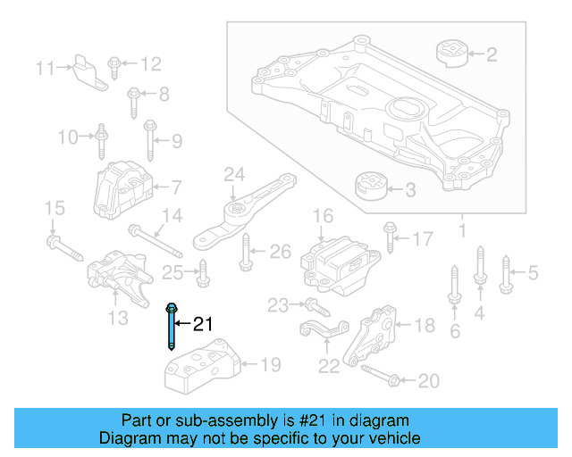 Motor Mount Mount Bolt N-105-524-04 - View 18