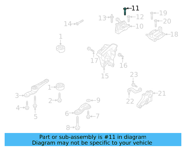 Motor Mount Mount Bolt N-107-069-01 - View 166