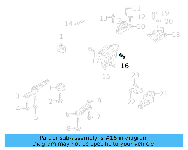 Motor Mount Mount Bolt N-107-069-01 - View 165