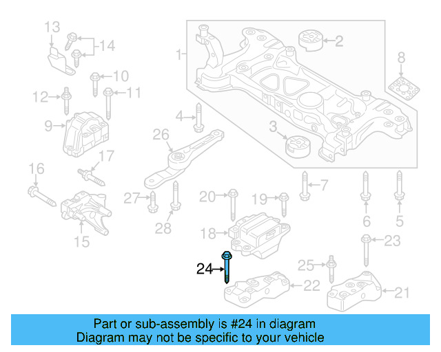 Motor Mount Mount Bolt N-107-069-01 - View 202