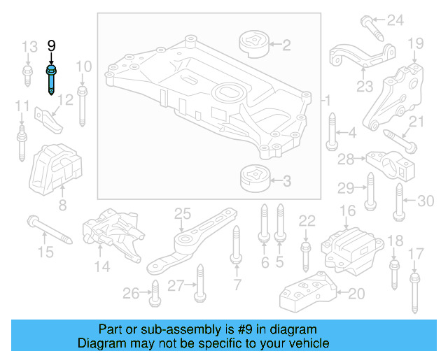 Motor Mount Mount Bolt N-107-069-01 - View 210