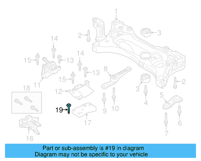 Motor Mount Mount Bolt N-107-069-01 - View 189