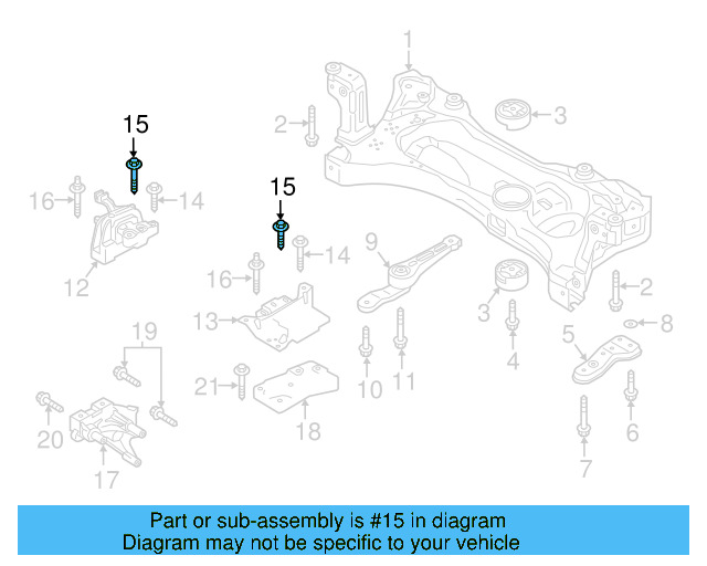 Motor Mount Mount Bolt N-107-069-01 - View 65