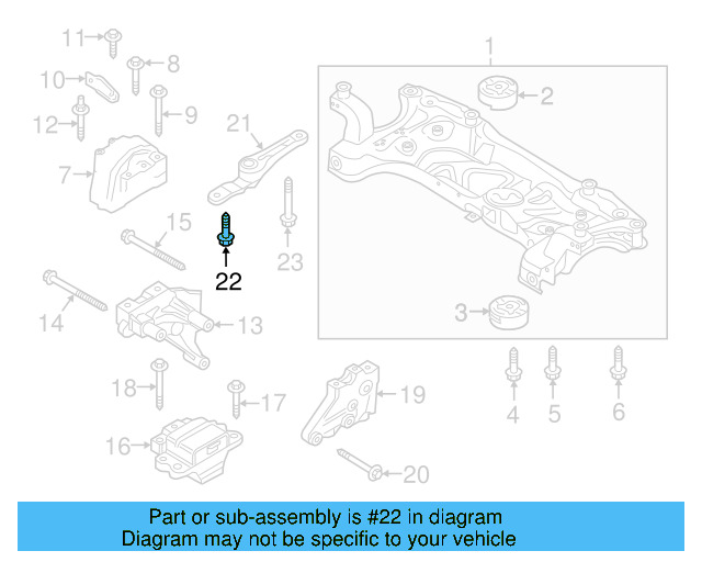 Motor Mount Mount Bolt N-105-524-04 - View 177