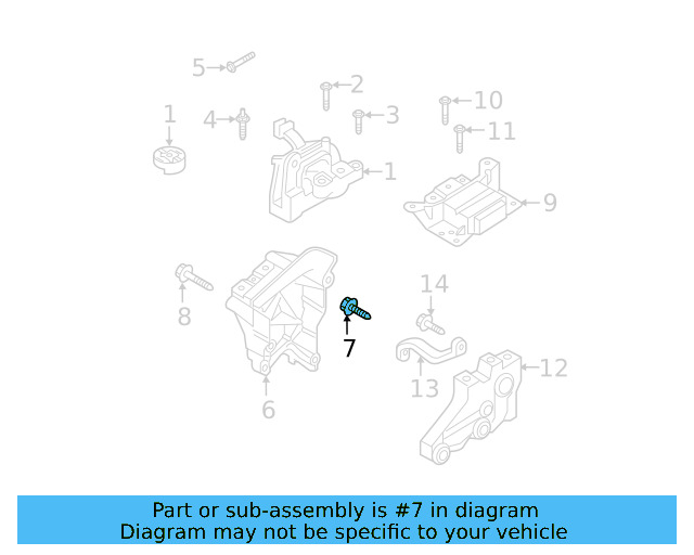 Motor Mount Mount Bolt N-107-069-01 - View 215