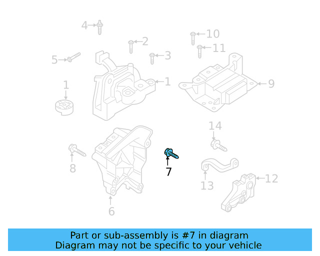 Motor Mount Mount Bolt N-105-524-04 - View 83