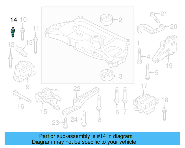 Motor Mount Mount Bolt N-107-069-01 - View 109