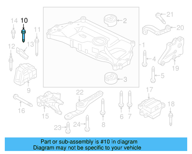 Motor Mount Mount Bolt N-107-069-01 - View 108