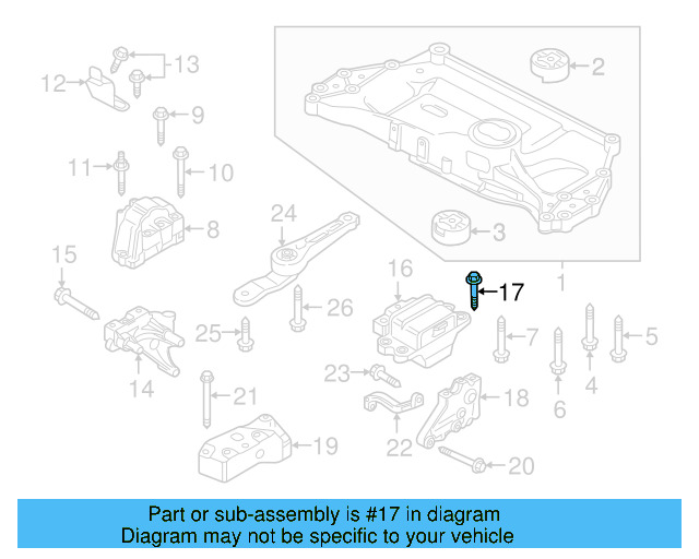 Motor Mount Mount Bolt N-105-524-04 - View 104