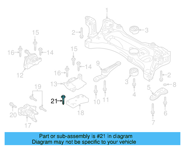 Motor Mount Mount Bolt N-107-069-01 - View 223