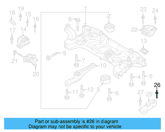 Motor Mount Mount Bolt N-107-069-01 - View 143