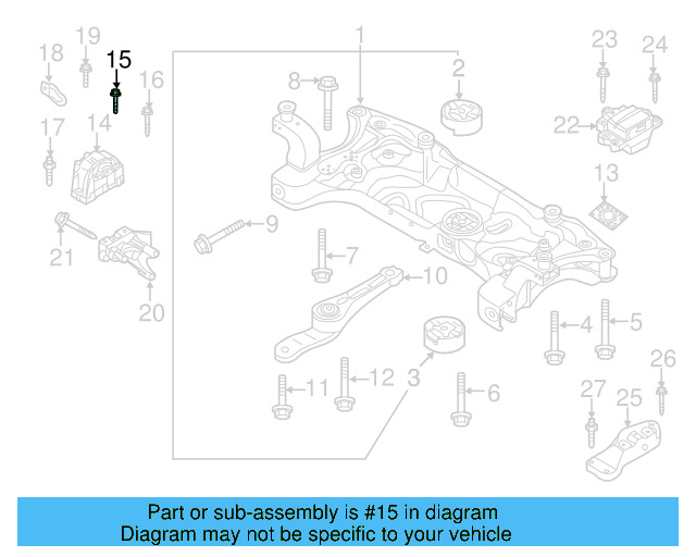 Motor Mount Mount Bolt N-107-069-01 - View 141