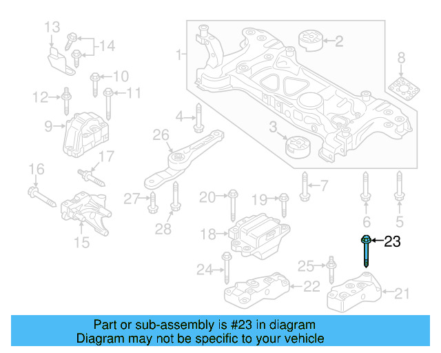 Trans Mount Bracket Mount Bolt N-107-090-01 - View 62