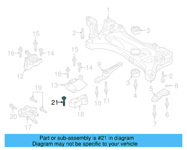 Trans Mount Bracket Mount Bolt N-107-090-01 - View 70