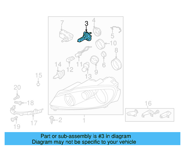High Beam Bulb N-107-333-01 - View 21