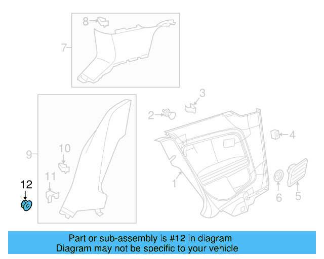 Roof Rail Lock Nut N-107-370-01 - View 45
