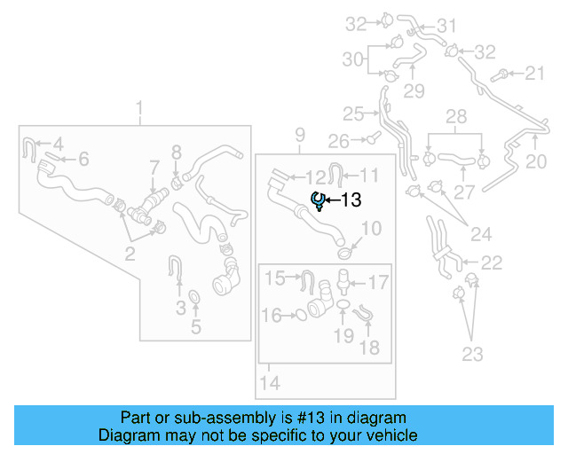 Radiator Coolant Hose Hold Down N-107-377-01 - View 13