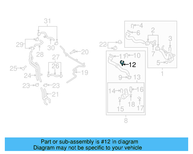 Radiator Coolant Hose Hold Down N-107-377-01 - View 27