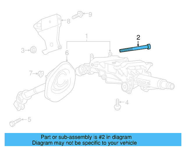 Steering Column Lower Bolt N-010-244-25
